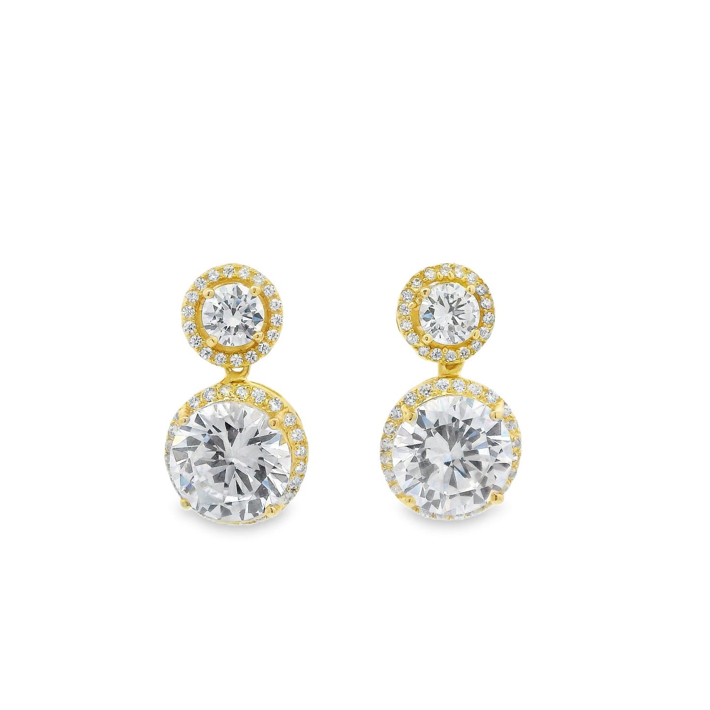 10MM Double Round Halo Earring - KE191095