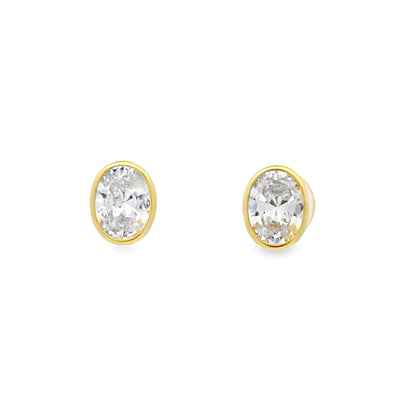 Oval Bezel Stud - KE192001
