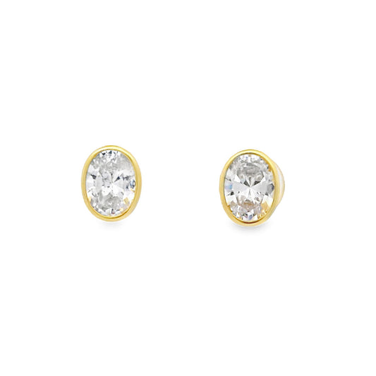 Oval Bezel Stud - KE192001