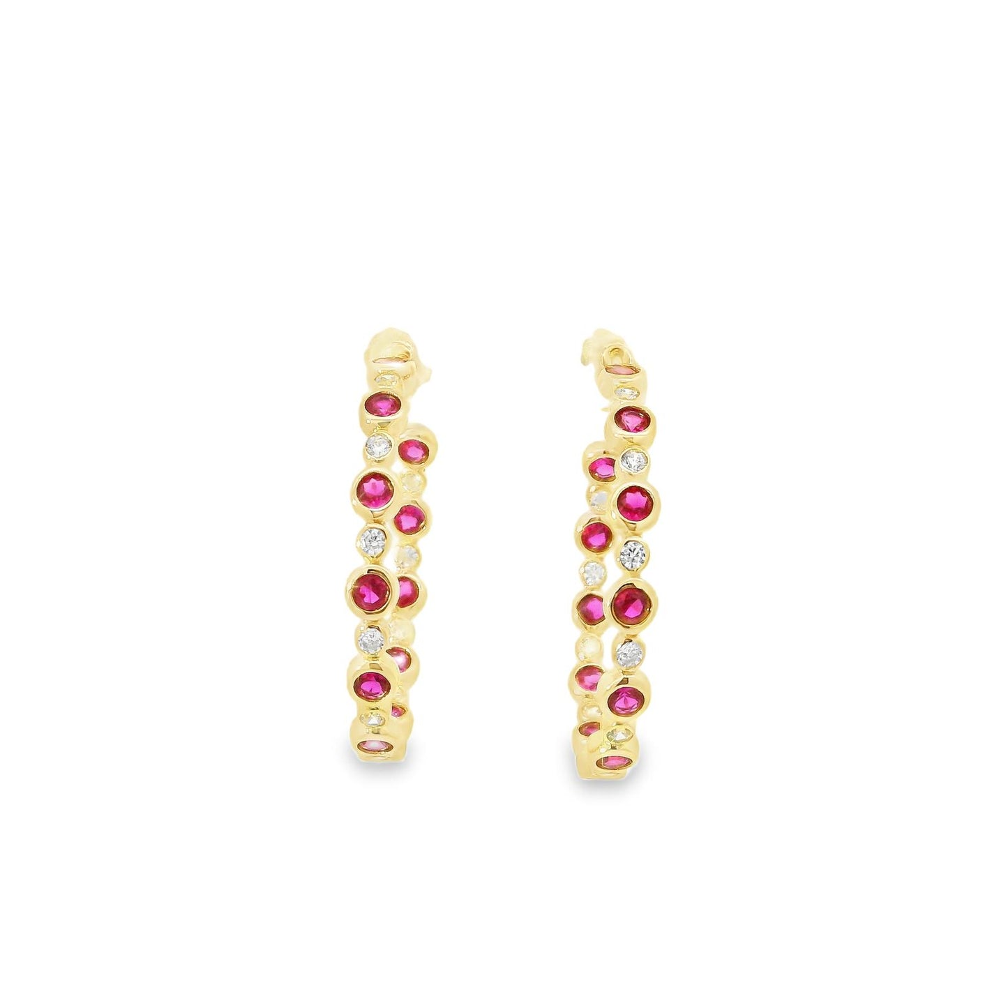 Bezel Bubble Hoops 1.25" - KE192032
