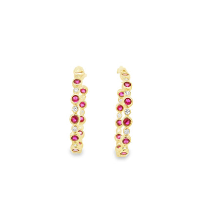 Bezel Bubble Hoops 1.25" - KE192032