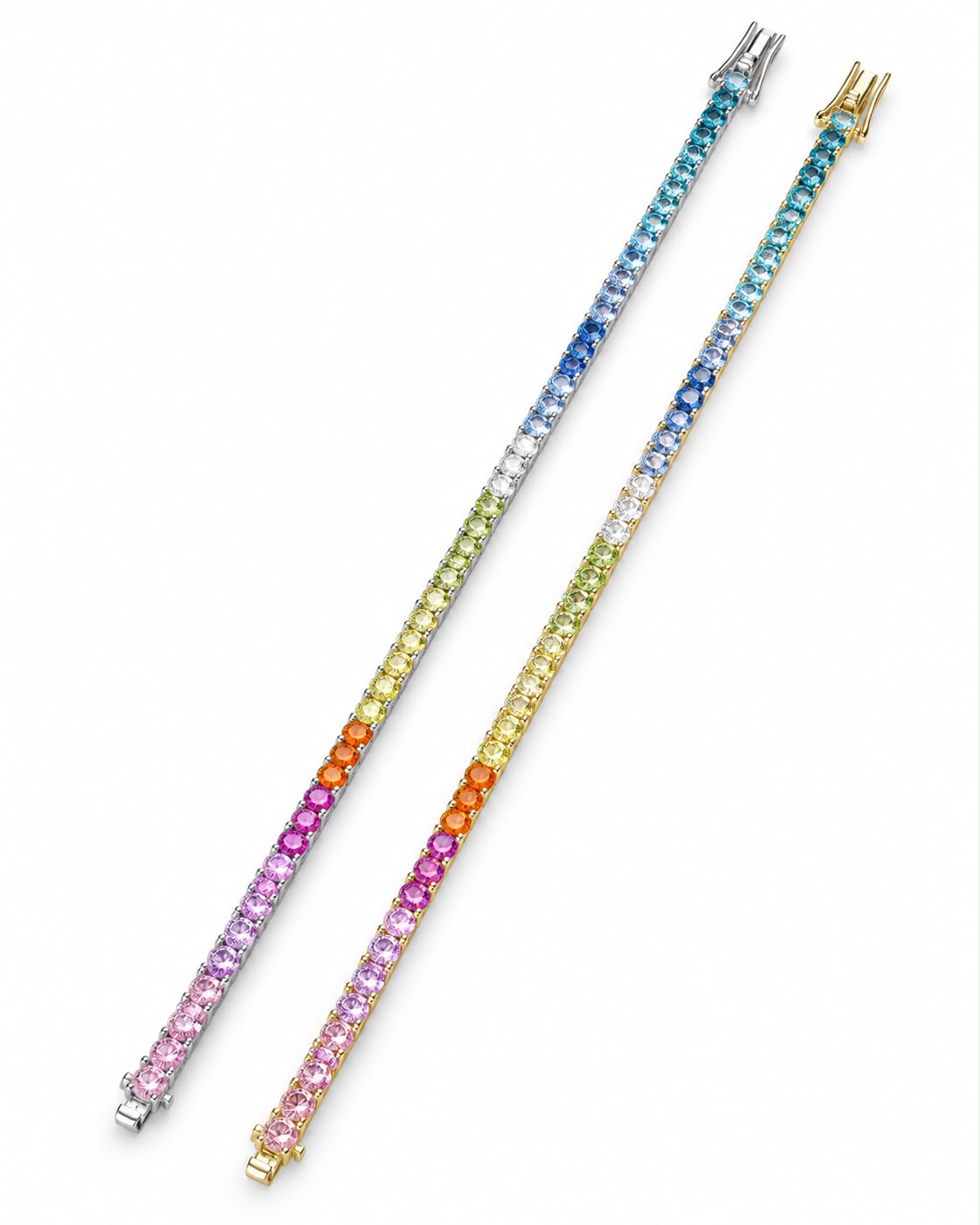 Color CZ 3MM 4prong  Tennis Bracelet - KB33070