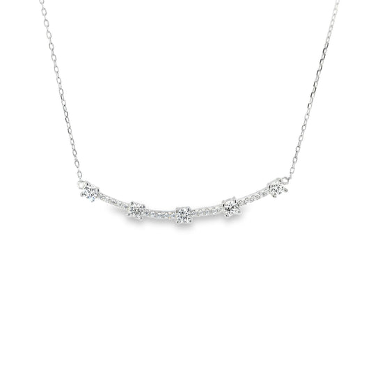 Diamond Bar Necklace 15+3" - PGN22156
