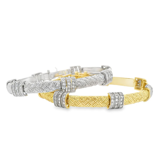 Braided Bar Italian Bracelet - KB33019