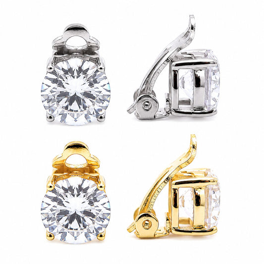 8CTW Diamond CZ Clip ons - KE10