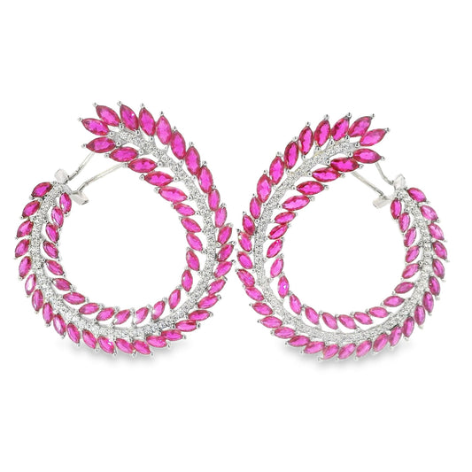 Elegant Marquise Feather Earring - KE19768