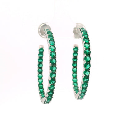 Elegant Color 3MM 1.5" Hoop Earrings - KE191091