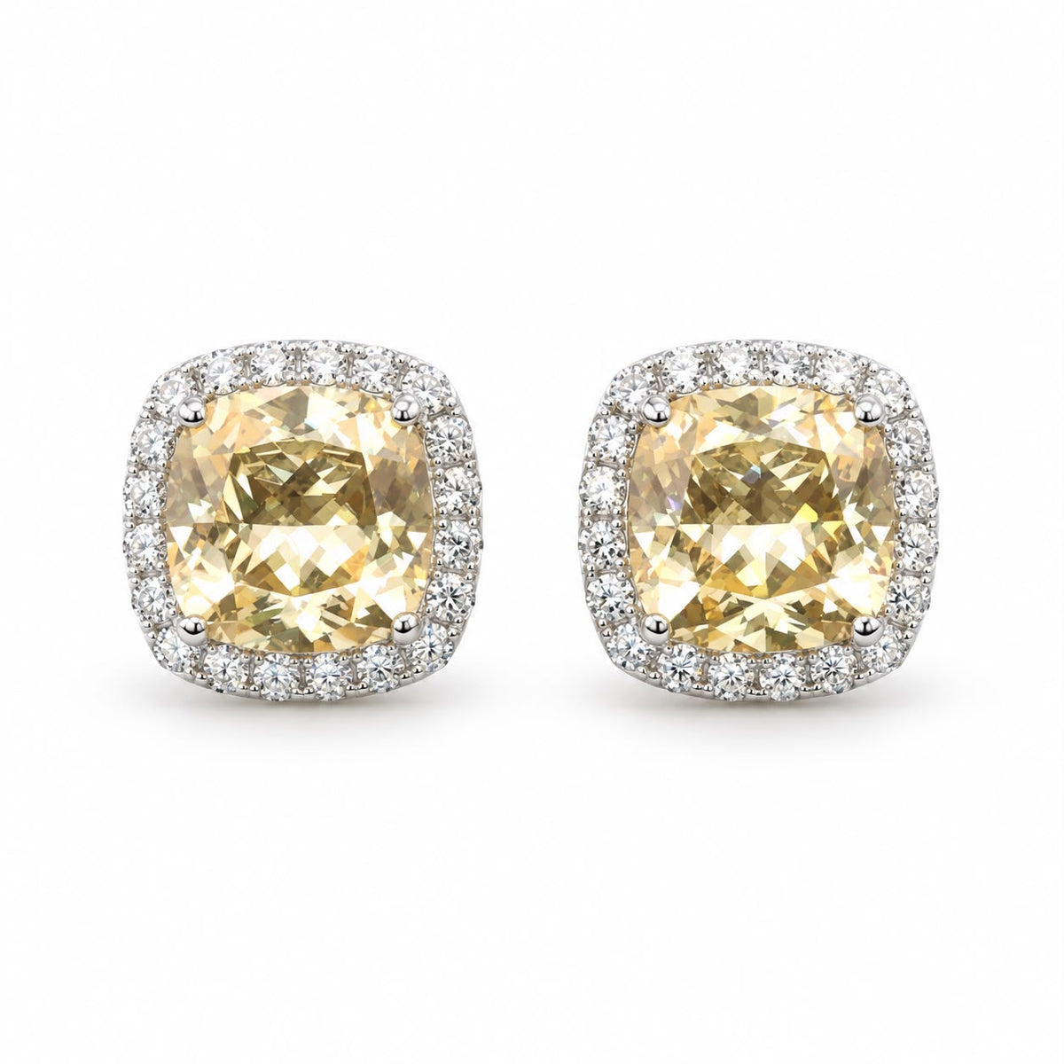Halo Cushion Stud - KE19867