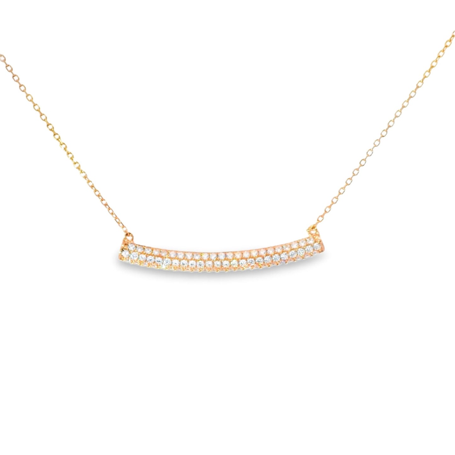 Pave Bar Necklace 15+3" - PGN22159