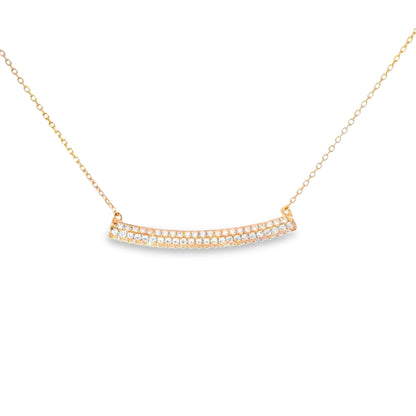 Pave Bar Necklace 15+3" - PGN22159