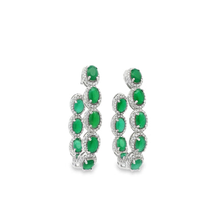 Small Oval stone Sheila Hoop - KE192071