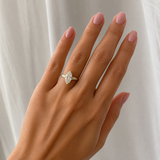 Marquise triple stone Ring