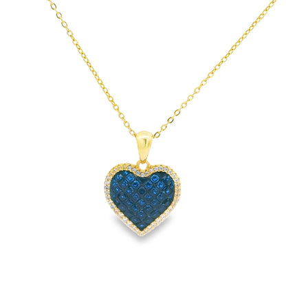 Inivisble Set Heart Necklace 15+3" - PGN21434PW