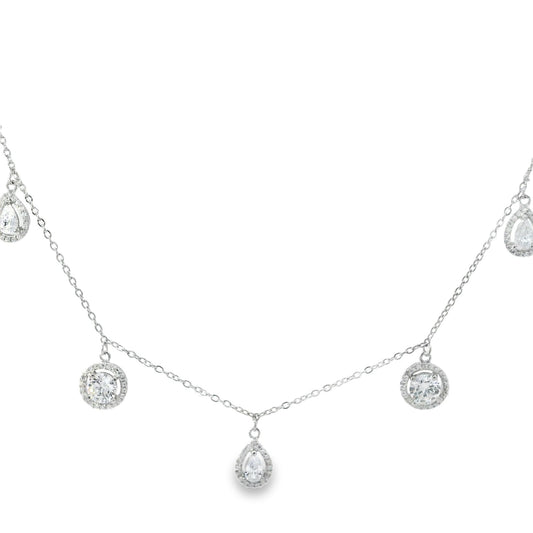 Floating Multi-Shape Dainty Necklace 15+3" - PGN22308