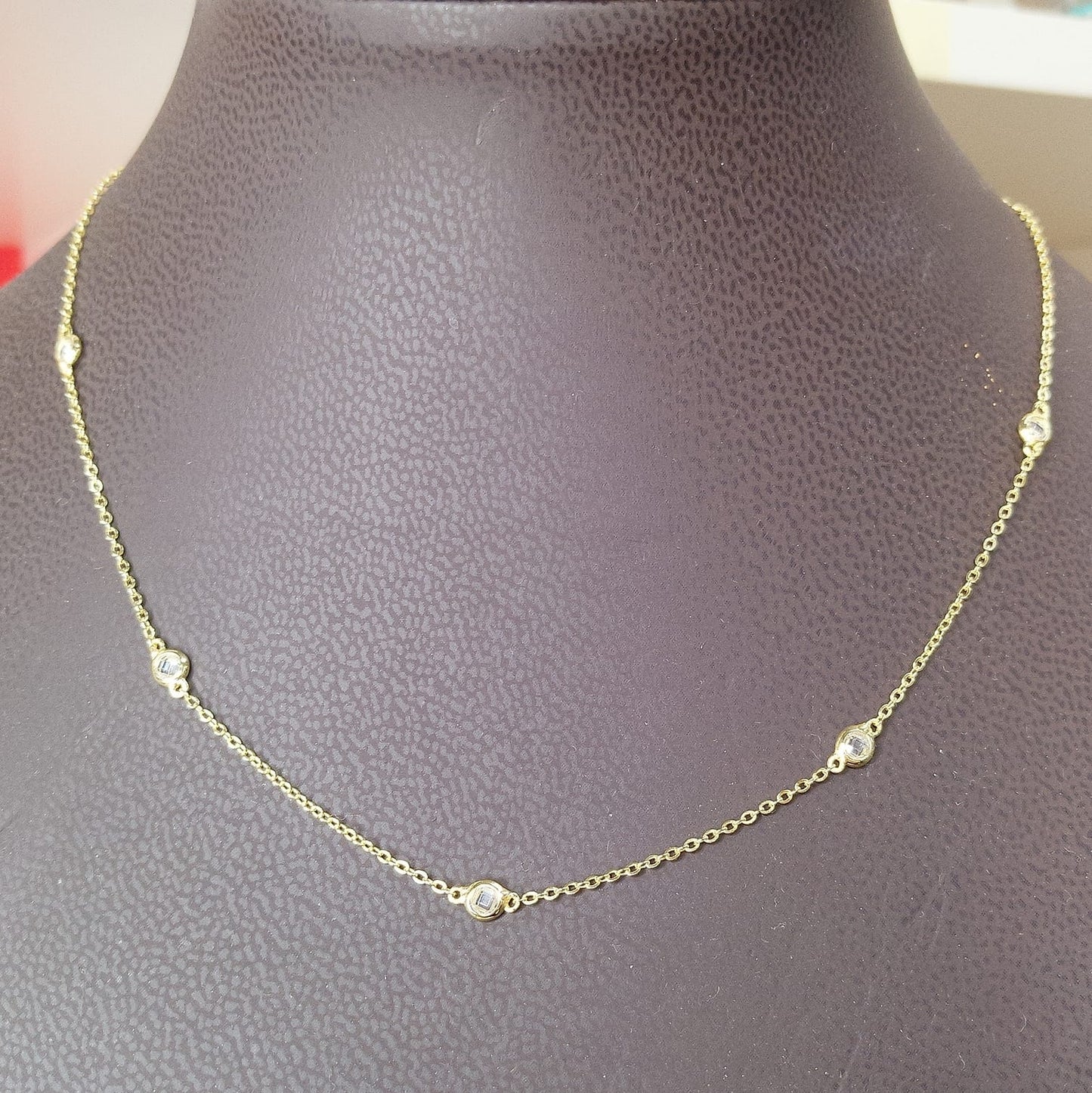 Small Diamond station Necklace - PGN22162