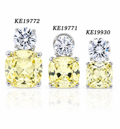 Small Classic Double Stones CZ Earring – KE19930