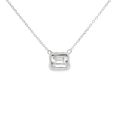 Bezel Emerald Cut 15+3" Necklace - PGN22304