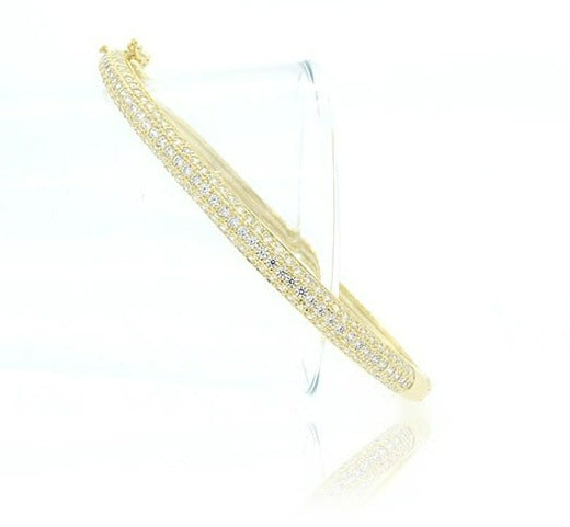 3 Row Pave Eternity Bangle - BAN0039E