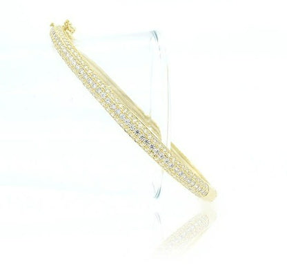 3 Row Pave Eternity Bangle - BAN0039E