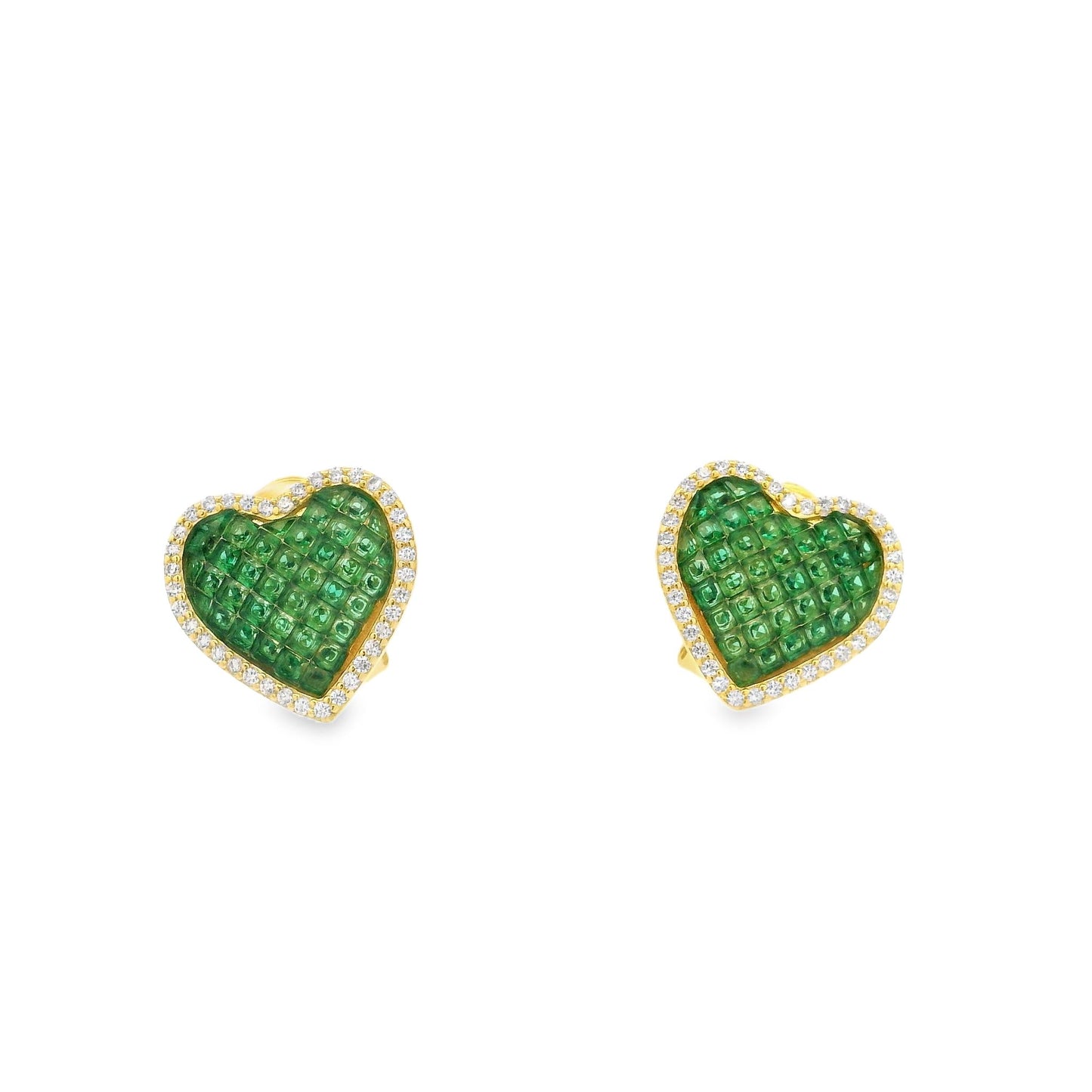 Invisible set Heart Omega Back Earring - AE13329