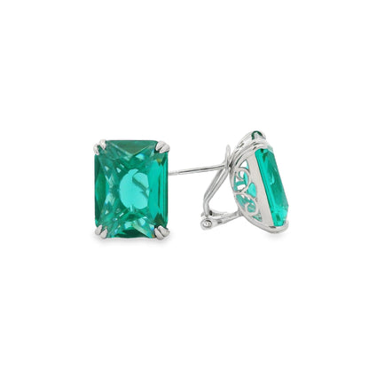 Large Rectangle Omega Back Earring - KE192039