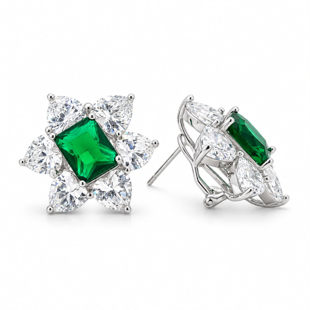 Chunky Flower Omega Earring - KE192016