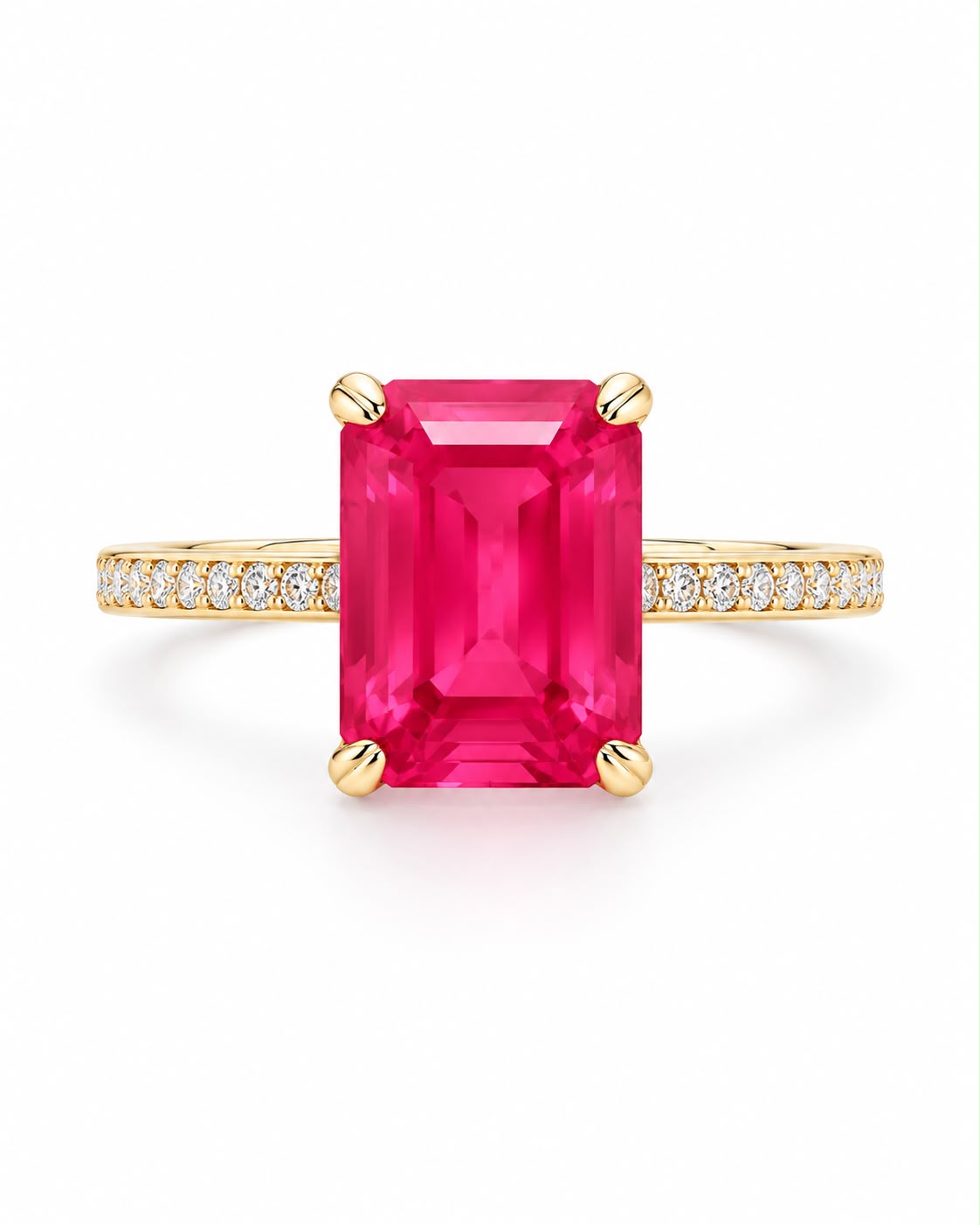 Emerald Cut Pave Band Ring - KR661010