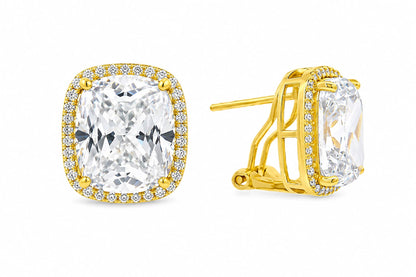 Cushion Cut Large Halo Stud - KE192035