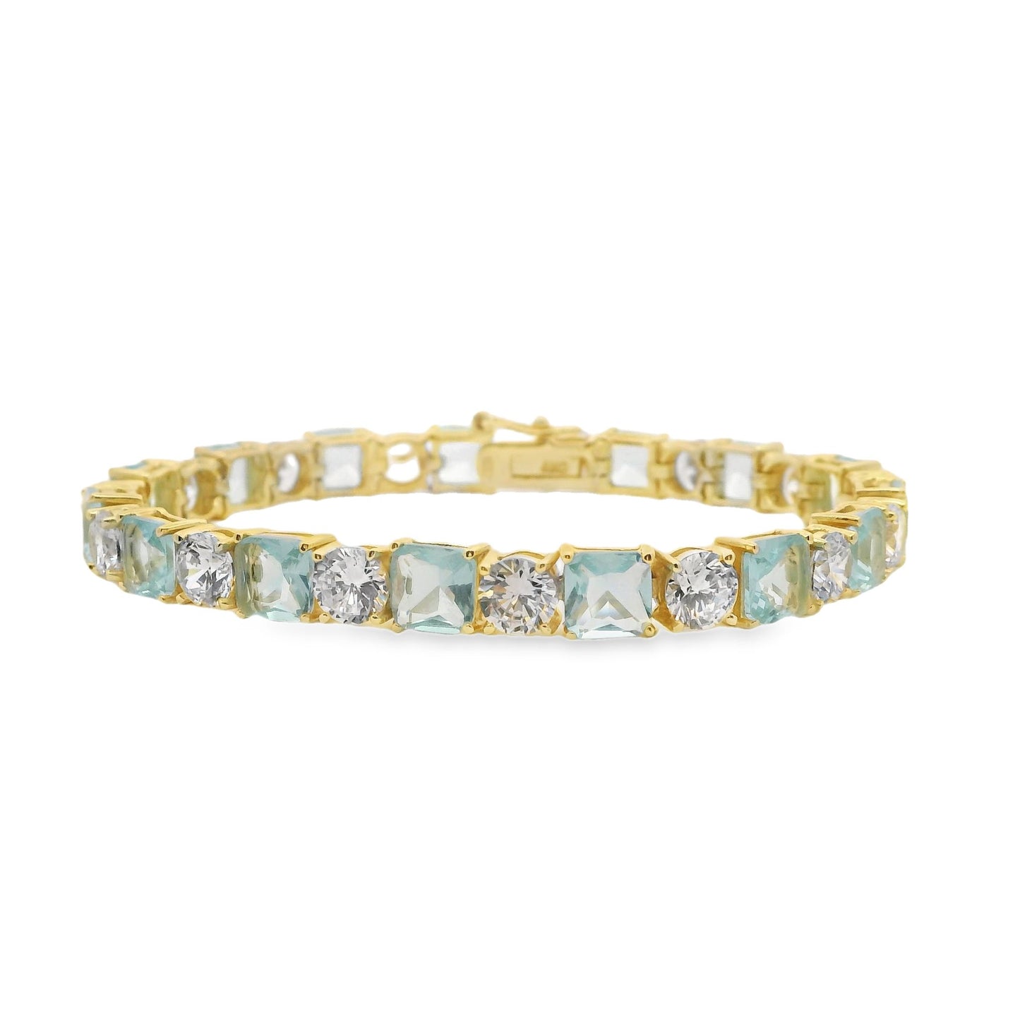 Original Princess Cut & Round Bracelet 7" - KB33092