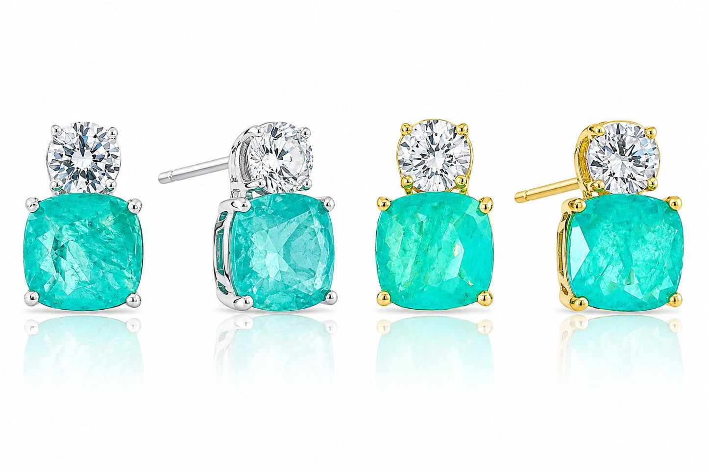 Medium Classic Double Stones CZ Earring – KE19771