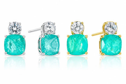 Medium Classic Double Stones CZ Earring – KE19771