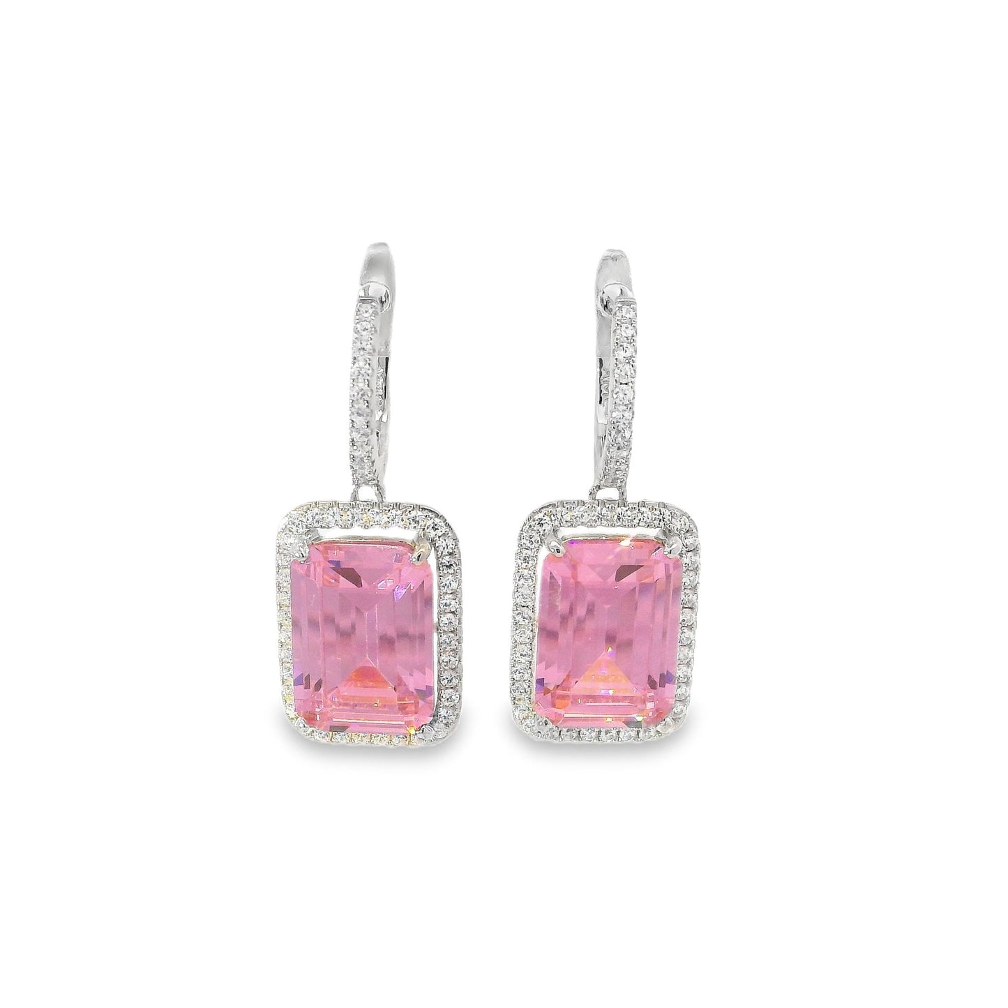 Elegant Dangle Halo Emerald - KE192047