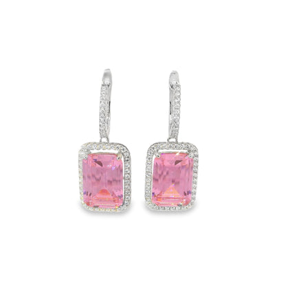 Elegant Dangle Halo Emerald - KE192047