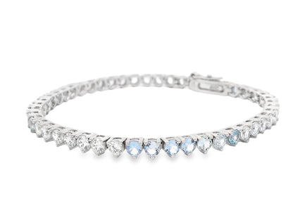 7/7 Pattern 3MM 3prong Tennis Bracelet - KB33064