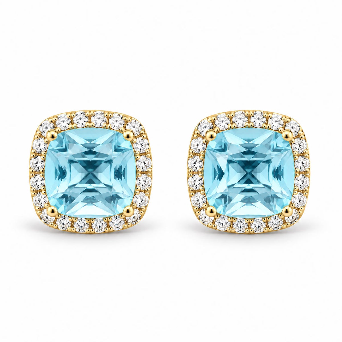 Halo Cushion Stud - KE19867