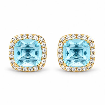 Halo Cushion Stud - KE19867