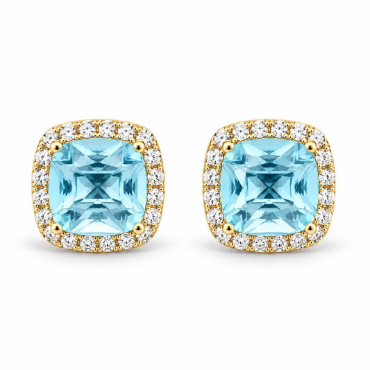 Halo Cushion Stud - KE19867