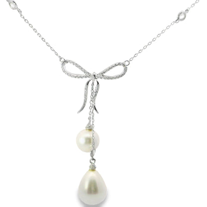 Bow & Pearl 15+3" Necklace - PGN22173