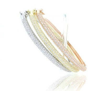 3 Row Pave Eternity Bangle - BAN0039E
