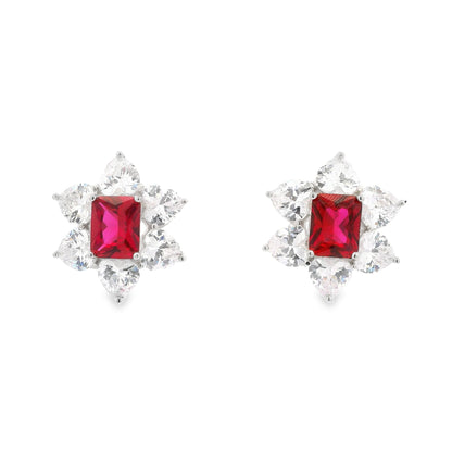 Chunky Flower Omega Earring - KE192016