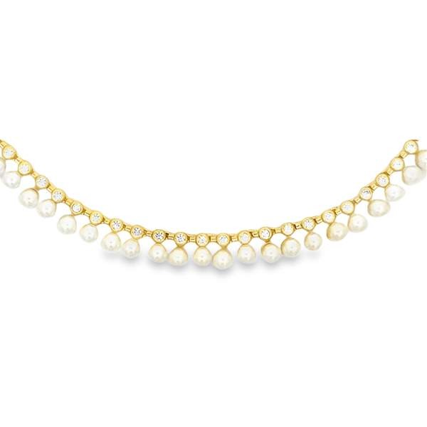 Pearl Bezel Necklace - KN22405