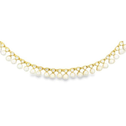 Pearl Bezel Necklace - KN22405