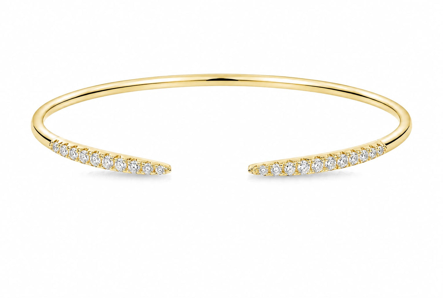 Open Diamond Tip Bangle - KAN47132