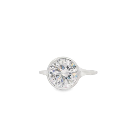 Round Bezel Solitaire Ring - KR661012