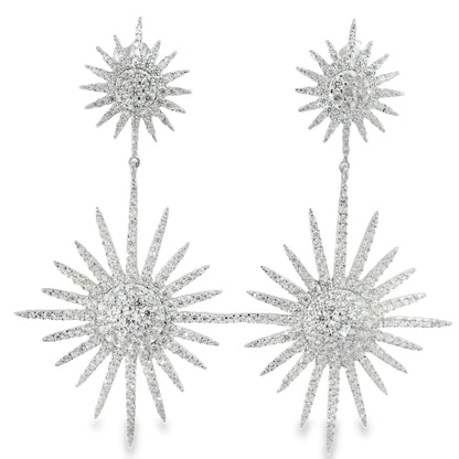 Large Double Starburst Earring - KE19936