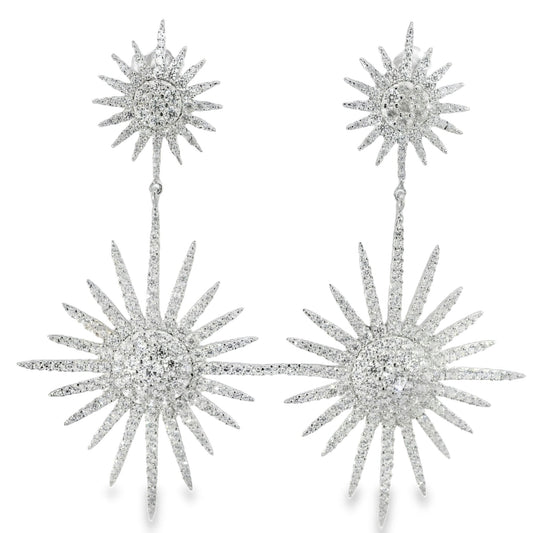 Large Double Starburst Earring - KE19936