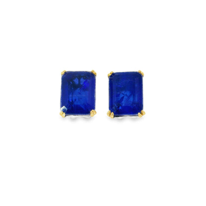 Large Rectangle Omega Back Earring - KE192039