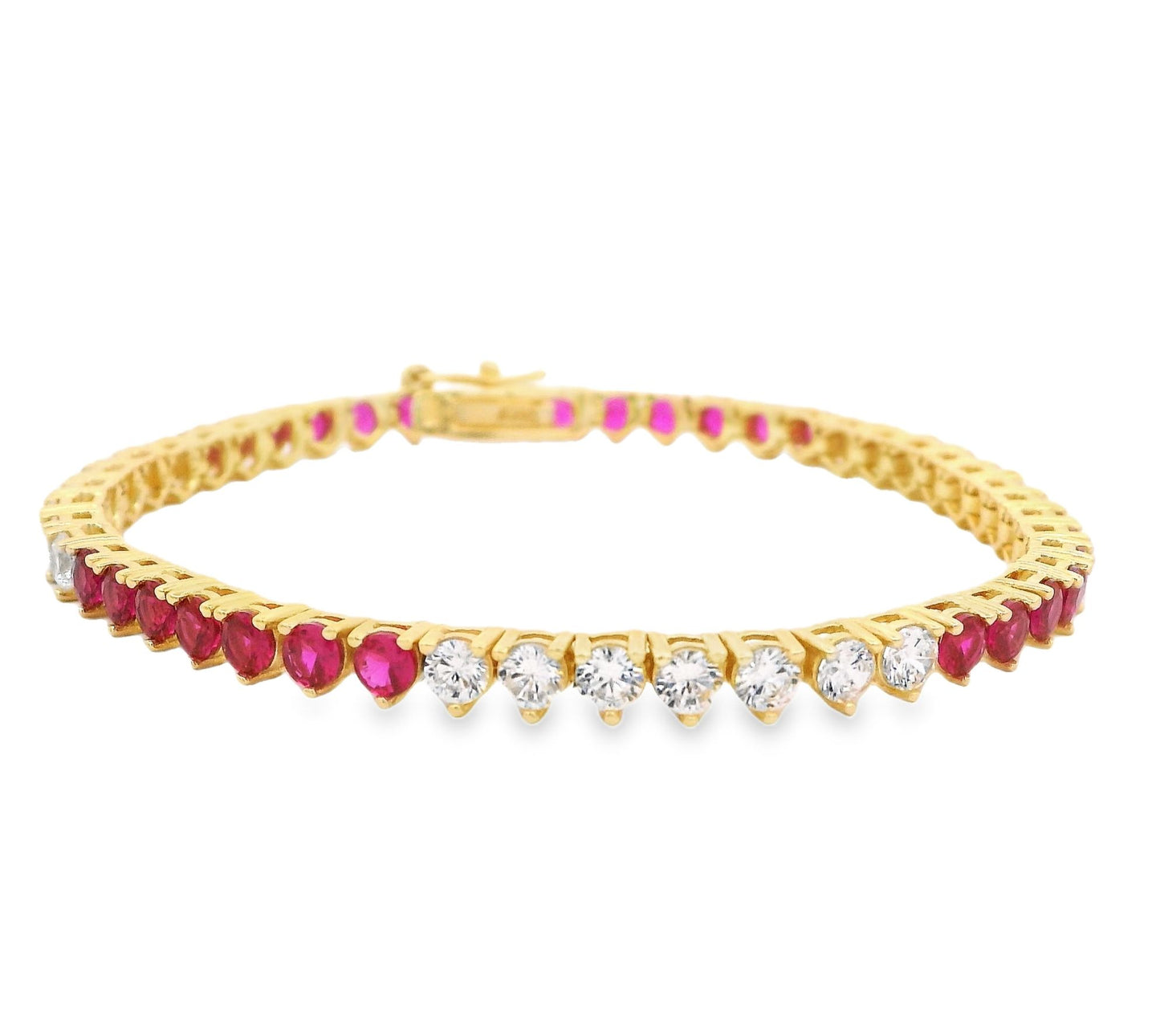 7/7 Pattern 3MM 3prong Tennis Bracelet - KB33064