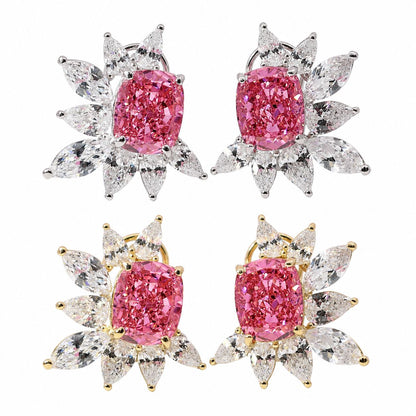 Cushion Cut Leaf Earring - KE192202