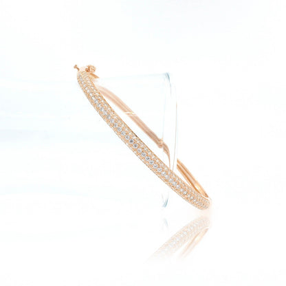 3 Row Pave Eternity Bangle - BAN0039E
